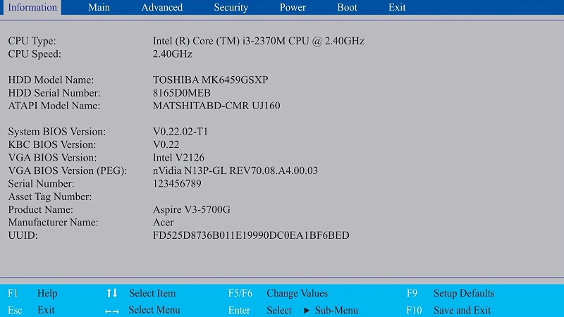 T&ugrave;y chỉnh trong BIOS